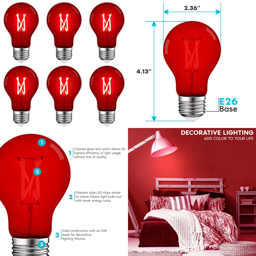 Outdoor Lighting Bulbs - Bohlam Lampu LED Edison A19, Setara