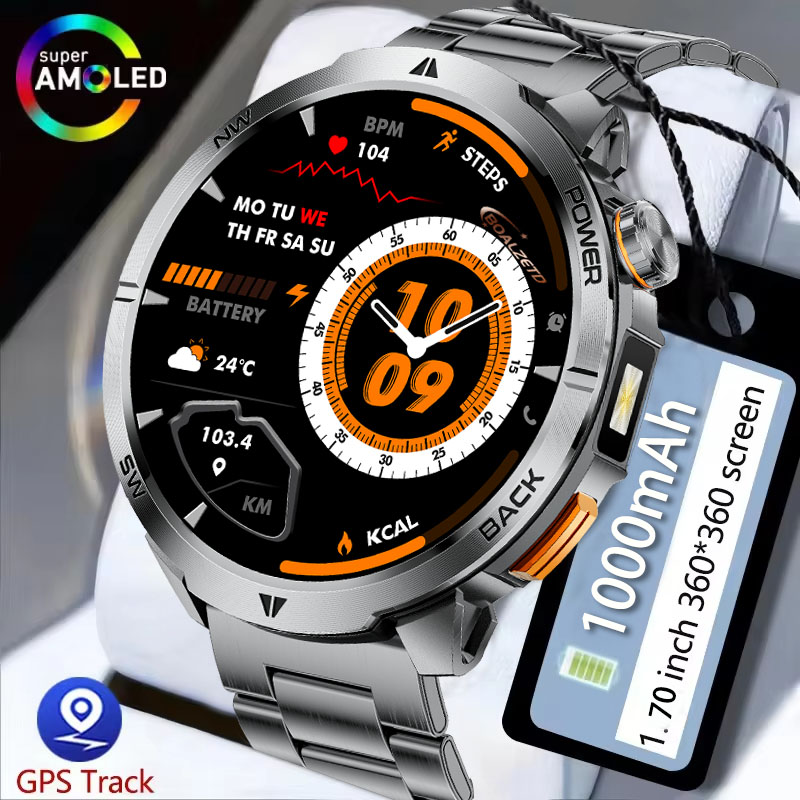 Outdoor Lighting Round - Smartwatch Baru 2026 1000 mAh Layar
