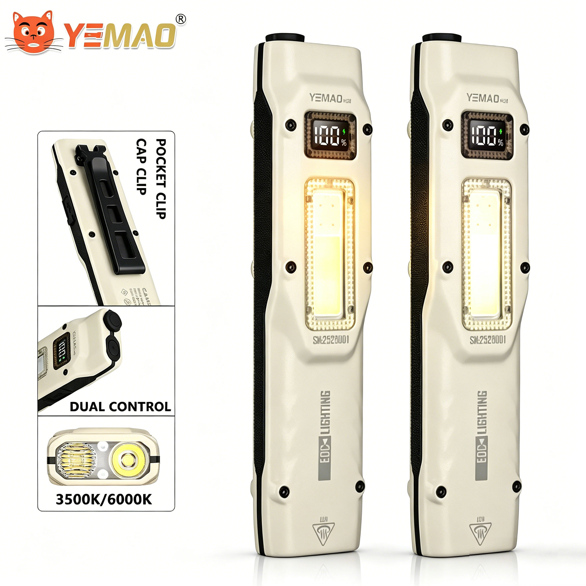 Outdoor Lighting Bulbs - Senter Kerja Taktis Ultratipis 880LM YEMAO