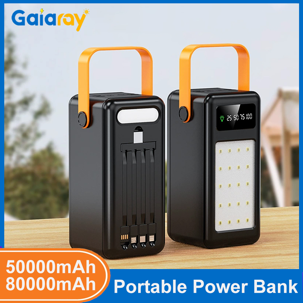 Outdoor Lighting Battery Operated - Power Bank Portabel 50000mAh 80000mAh Pengisian