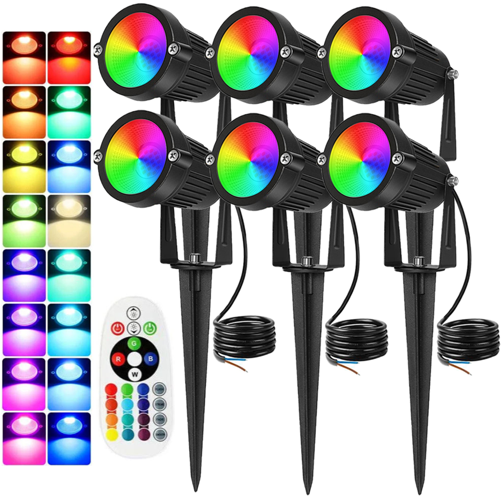 Outdoor Lighting For Garden - Lampu Lanskap RGBW 10W dengan Remote