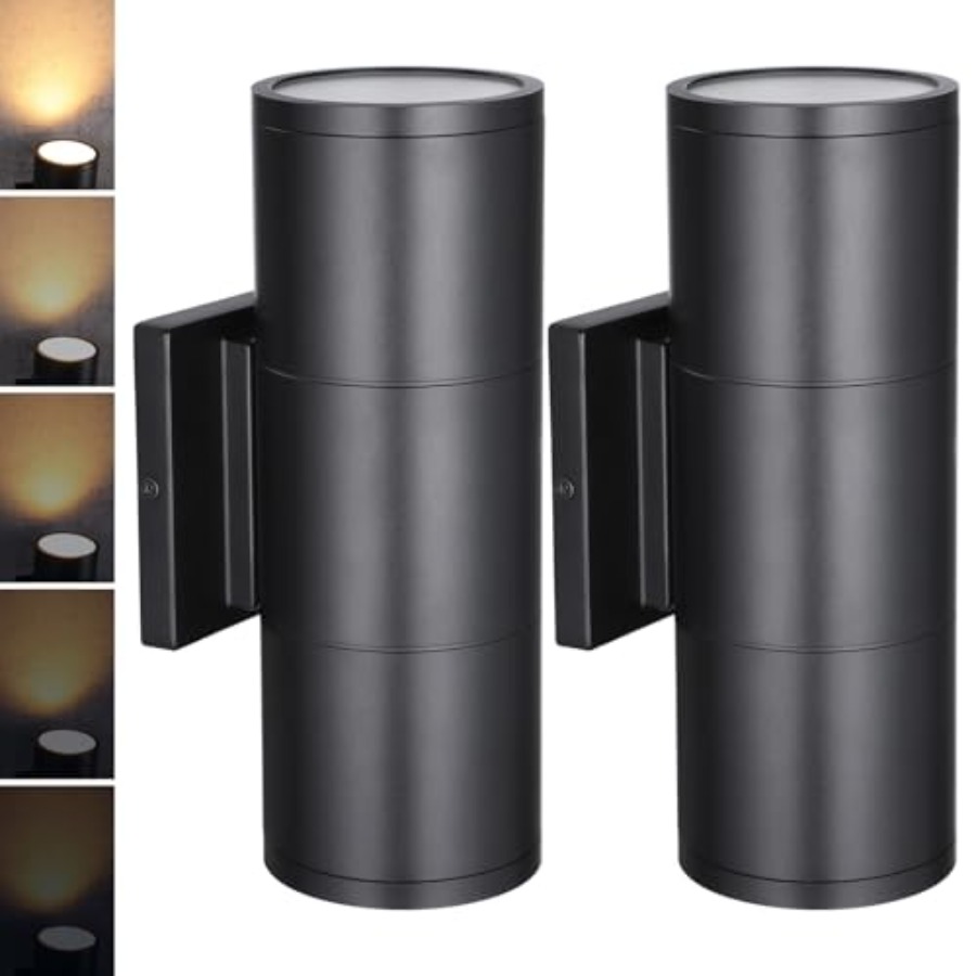 Outdoor Lighting Sconce - Lampu Dinding LED Silinder 3000K untuk