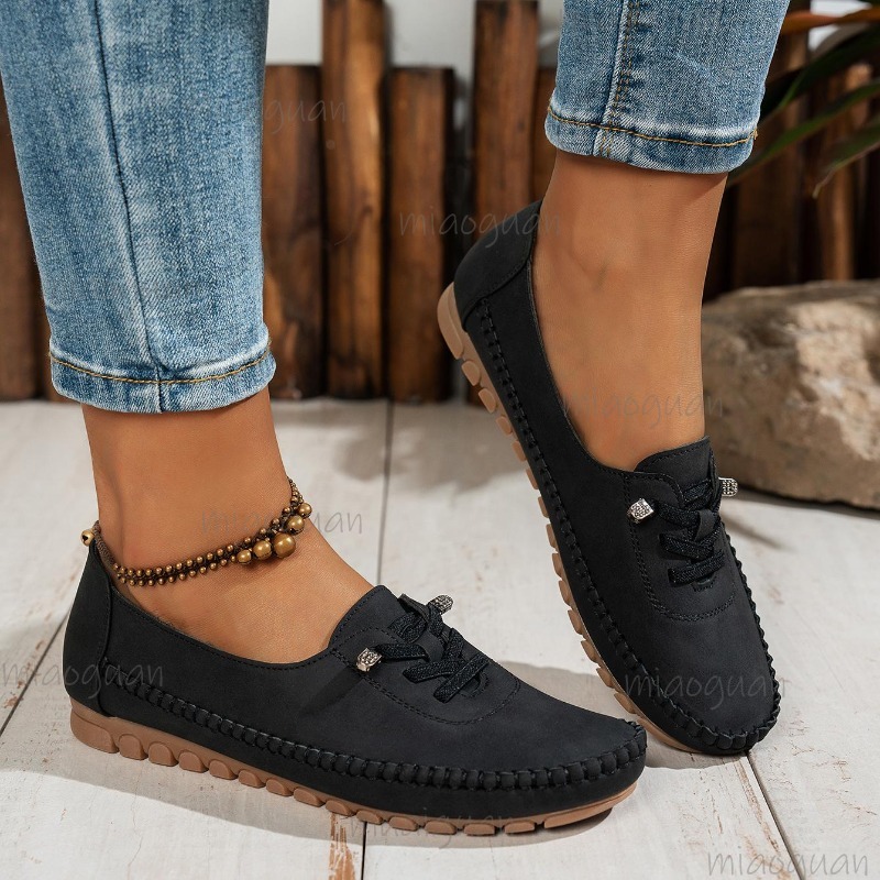 Outdoor Lighting Round - Sepatu Loafer Wanita Model Moccasin Ujung