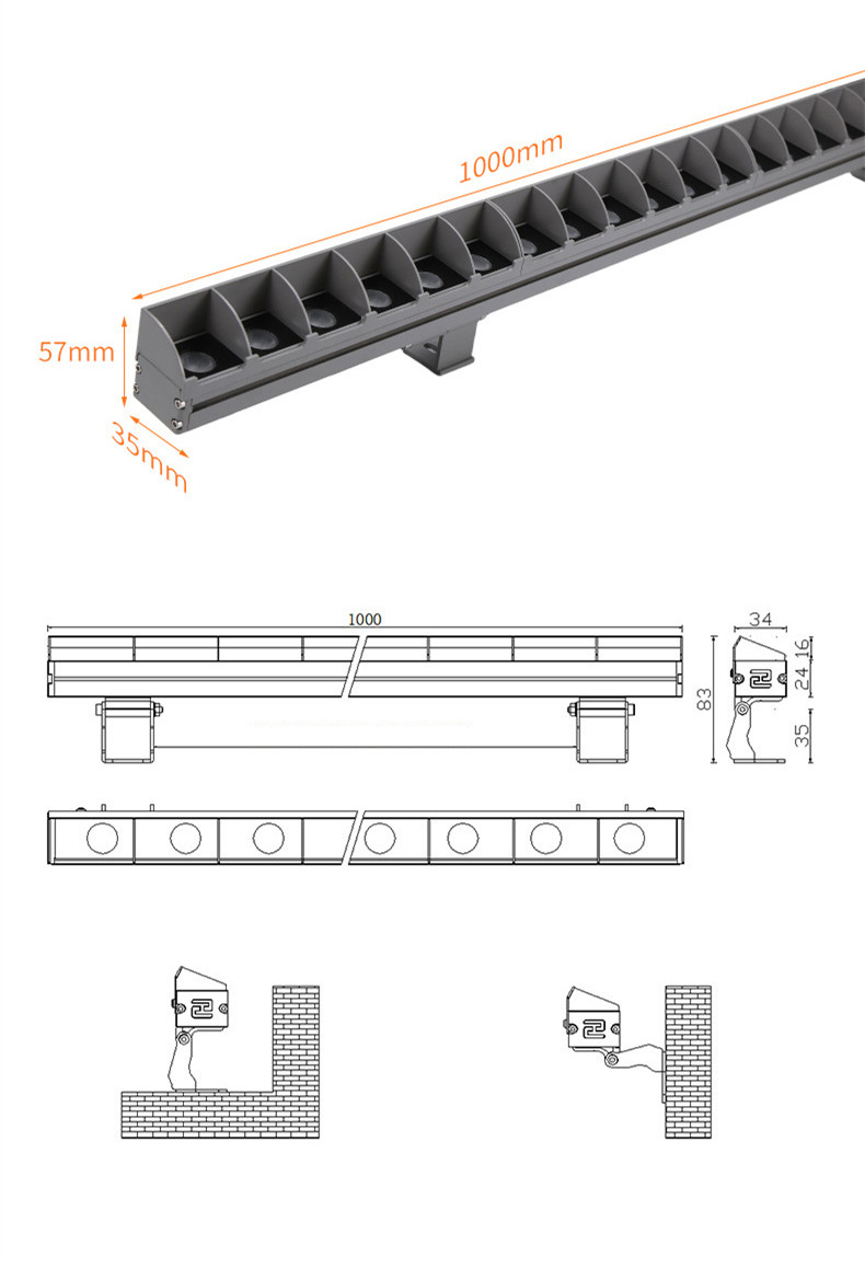 Baru 6W 12W 18W 24W 36W LED La - Outdoor Lighting Architectural ulasan dan harga