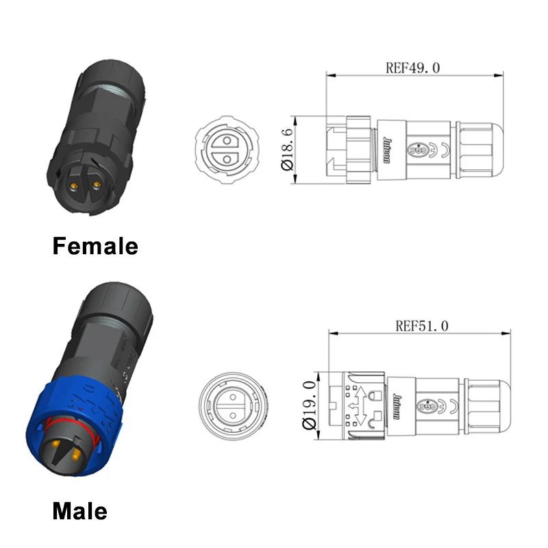 Konektor Daya 2Pin M16 Rakitan - Outdoor Lighting Wire Connectors ulasan dan harga