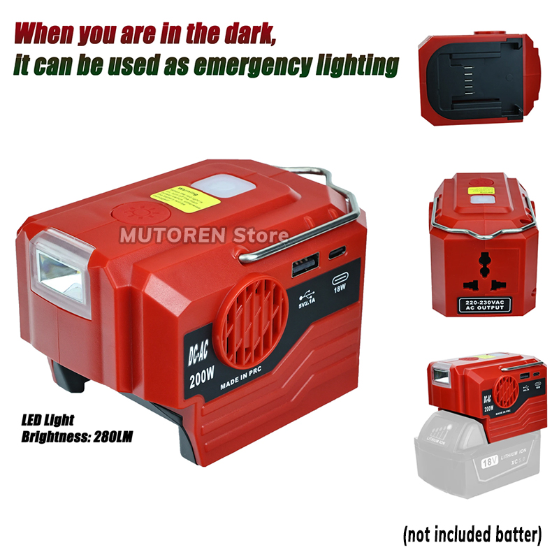 Inverter daya portabel 200W 12 - Outdoor Lighting Battery Operated ulasan dan harga