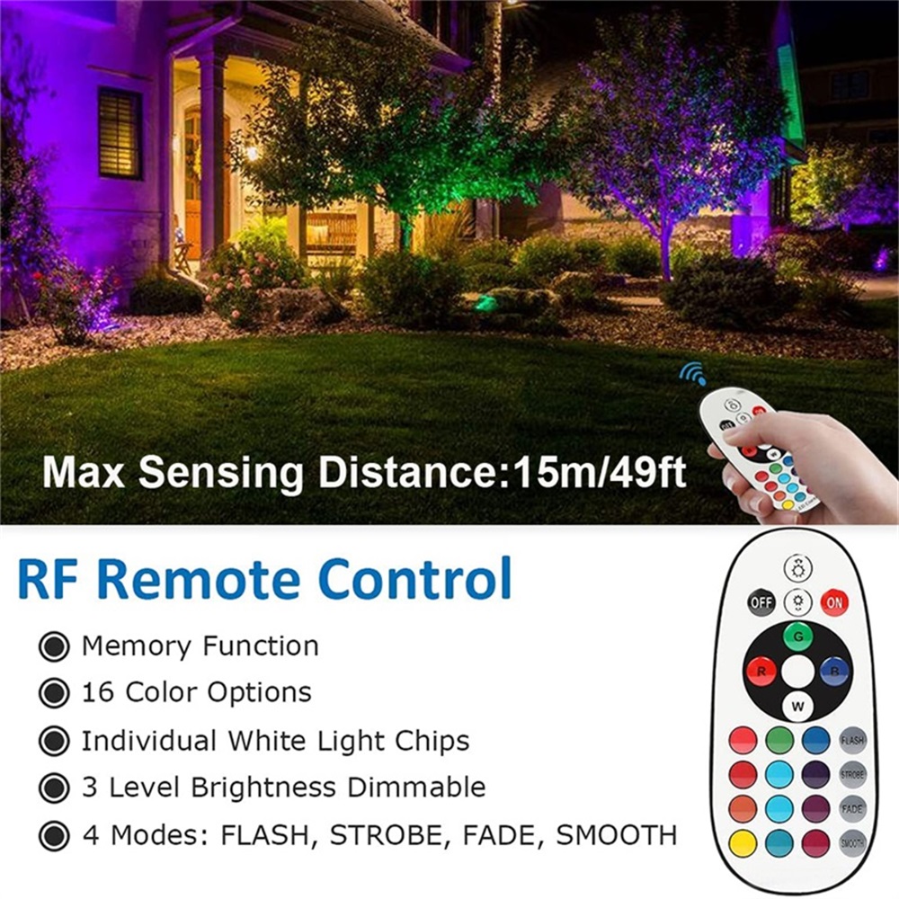 Lampu Lanskap RGBW 10W dengan  - Outdoor Lighting For Garden ulasan dan harga