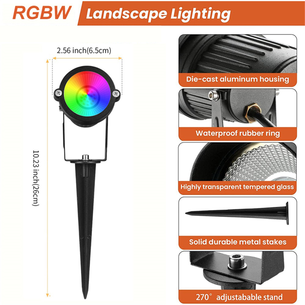 Lampu Lanskap RGBW 10W dengan  - Outdoor Lighting For Garden ulasan dan harga