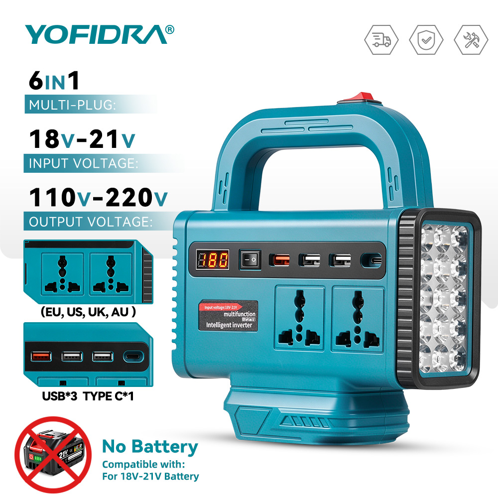 YOFIDRA 220V Inverter Daya Por - Outdoor Lighting Battery Operated ulasan dan harga