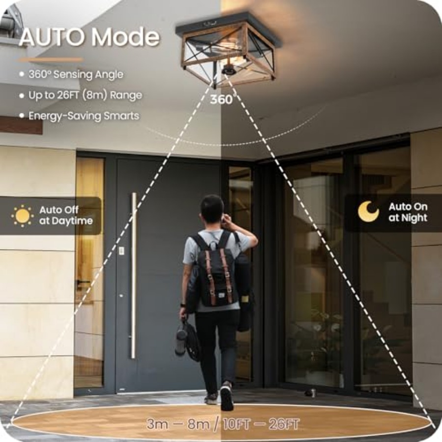Lampu Plafon Luar Ruangan deng - Outdoor Lighting With Sensor ulasan dan harga