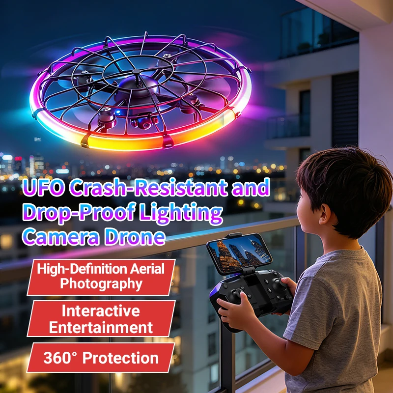 JJRC H145 UFO RC Drone dengan  - Outdoor Lighting Battery Operated ulasan dan harga