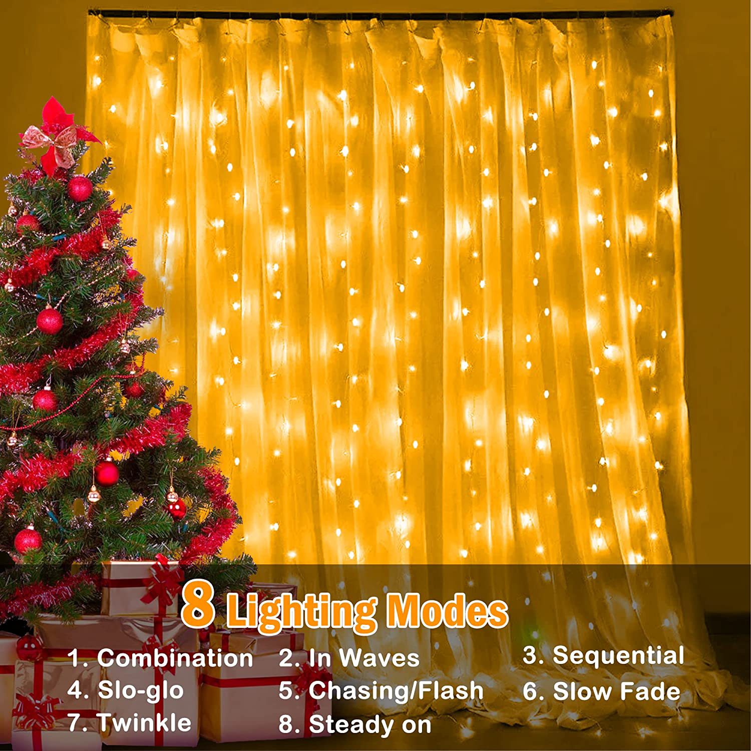 Lampu tirai LED tenaga surya,  - Outdoor Lighting Ideas For Party ulasan dan harga